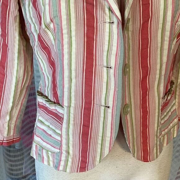 NWT CAbi Seersucker Striped Blazer Jacket Women’s 6 “An American In Paris” - Picture 4 of 10